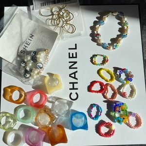 Jewelry bundle 21 RINGS 2 BRACELETS 1 PAIR EARRINGS